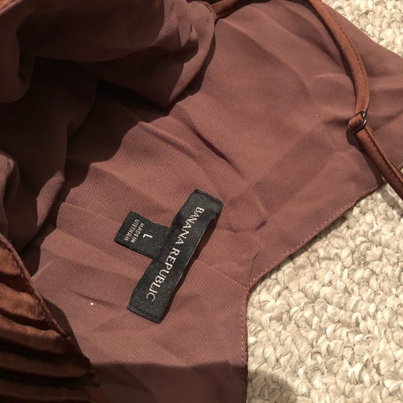 Banana Republic Rust Pleated Midi Dress - Picture 4 of 9